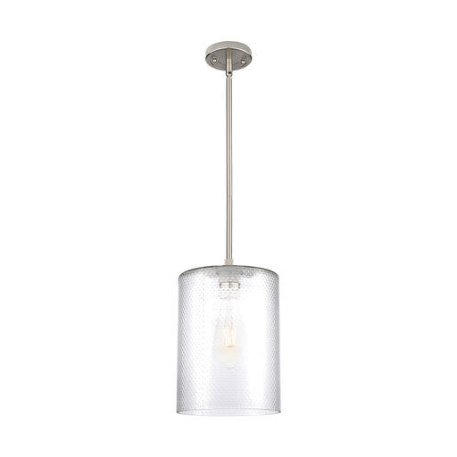 Innovations Cobbleskill 9in 1-Light Pendant | Industrial Satin Nickel and Clear Glass | Kitchen Island & Dining Room | Model 434-1S-SN-G112-L