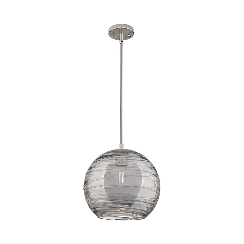 Innovations CP 1Lt 10" Athens DS Stem Pendant, SN/SDS - 434-1S-SN-G1213-10SM