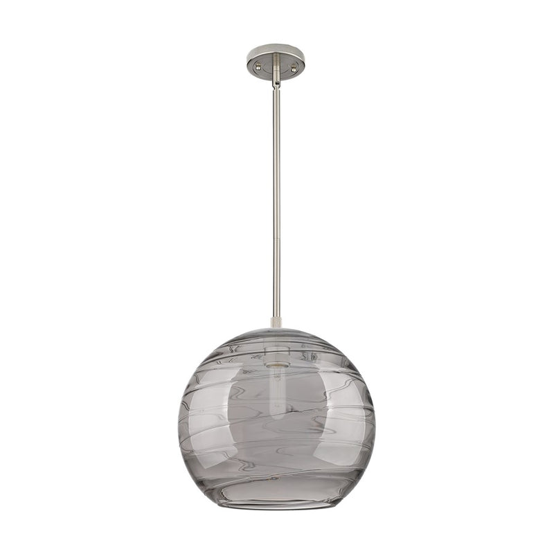 Innovations CP 1Lt 12" Athens DS Stem Pendant, SN/SDS - 434-1S-SN-G1213-12SM