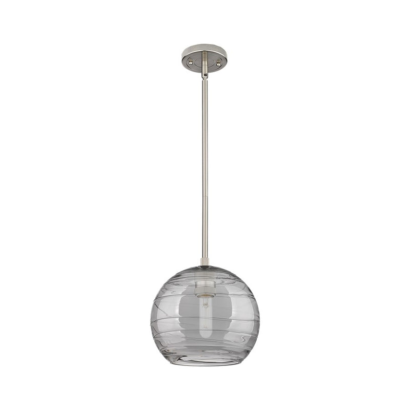 Innovations CP 1Lt 8" Athens DS Stem Pendant, SN/SDS - 434-1S-SN-G1213-8SM