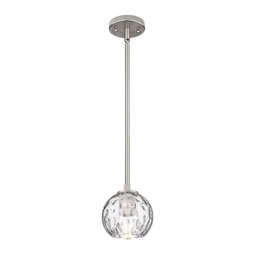 Innovations Athens Water Glass 6in 1-Light Pendant | Industrial Satin Nickel and Clear Glass | Kitchen Island & Dining Room | Model 434-1S-SN-G1215-6