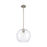Innovations Crown Point 1Lt 10" Athens Stem Pendant, SN/CL - 434-1S-SN-G122-10
