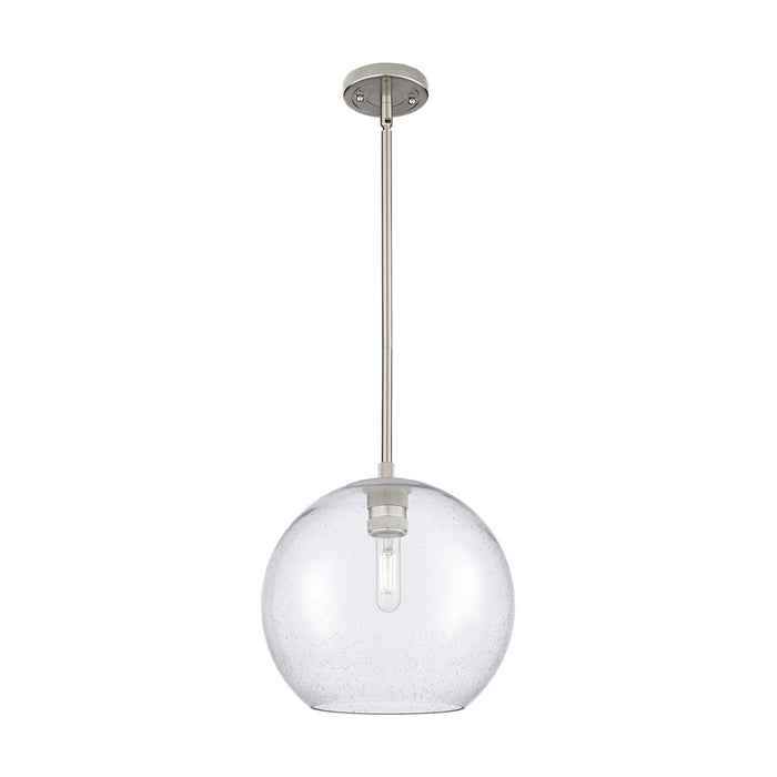 Innovations Crown Point 1Lt 12" Athens Stem Pendant, SN/Seed - 434-1S-SN-G124-12
