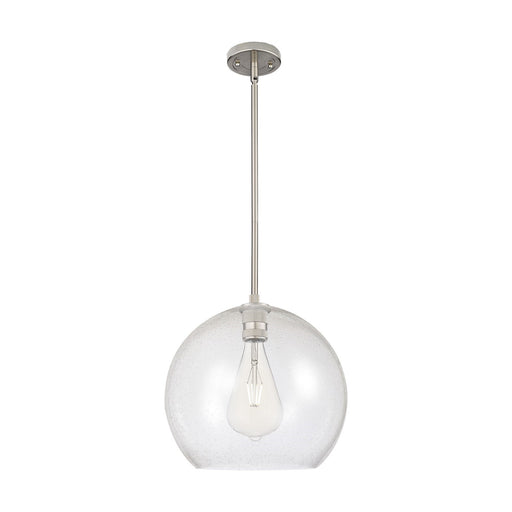 Innovations Astor 14in 1-Light Pendant | Industrial Satin Nickel and Seedy Glass | Kitchen Island & Dining Room | Model 434-1S-SN-G124-14