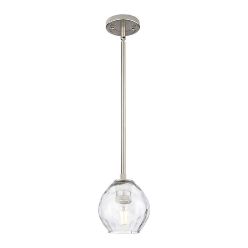 Innovations Waverly 6.25in 1-Light Pendant | Industrial Satin Nickel and Clear Glass | Kitchen Island & Dining Room | Model 434-1S-SN-G362