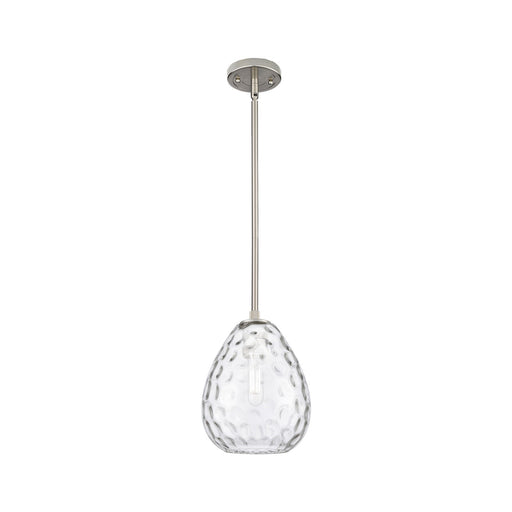 Innovations Lighting Waverly 8in 1-Light Pendant | Industrial Satin Nickel and Clear Glass | Kitchen Island & Dining Room | Model 434-1S-SN-G372