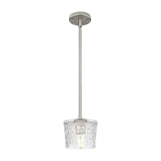 Innovations Lighting Niagara 6.5in 1-Light Pendant | Industrial Satin Nickel and Clear Glass | Kitchen Island & Dining Room | Model 434-1S-SN-G402