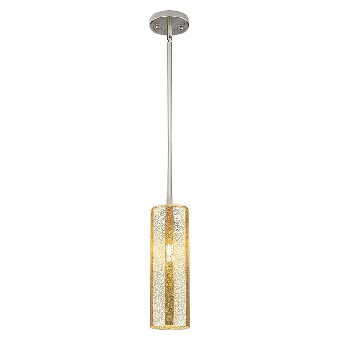 Innovations Crown Point 12" Stem Pendant, SN/Merc - 434-1S-SN-G434-12ME