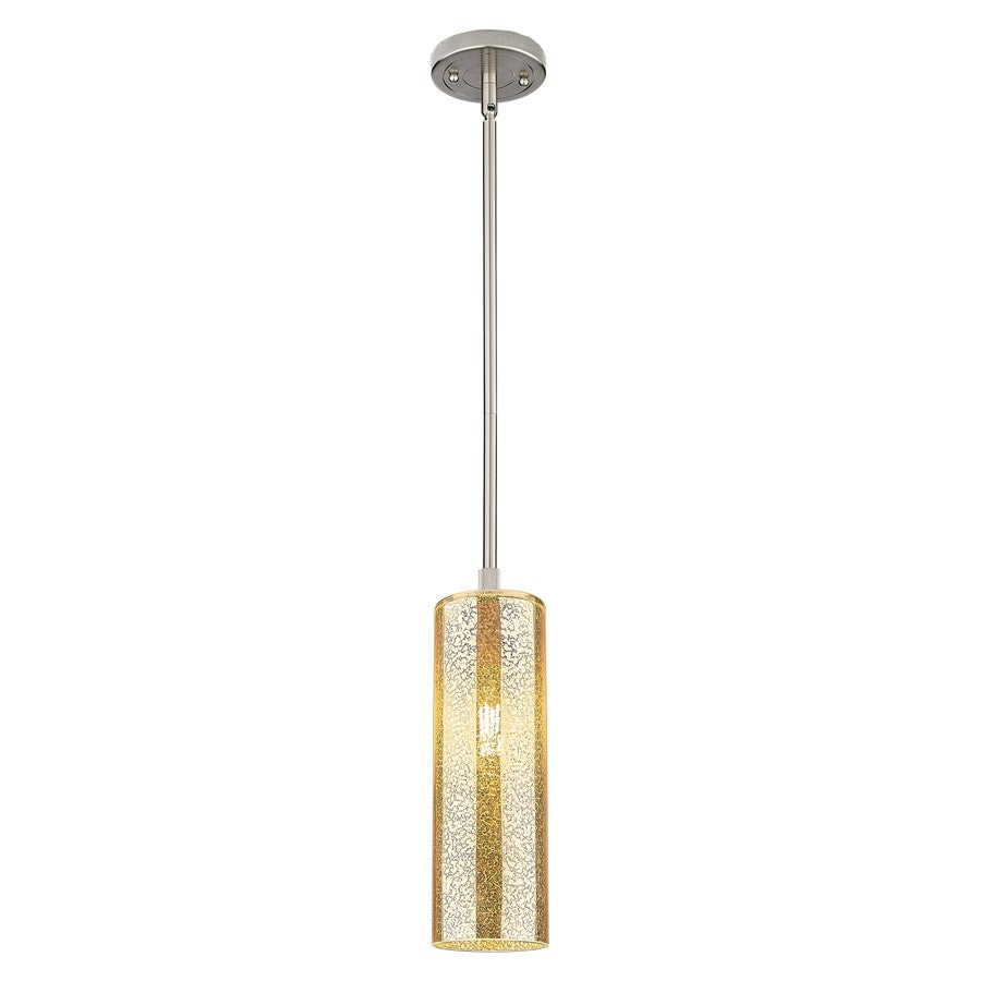 Innovations Crown Point 12" Stem Pendant, SN/Merc - 434-1S-SN-G434-12ME