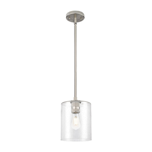 Innovations Paladin 7in 1-Light Pendant | Industrial Satin Nickel and Seedy Glass | Kitchen Island & Dining Room | Model 434-1S-SN-G4424-7