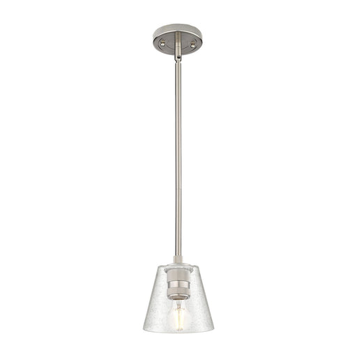 Innovations Caton 6in 1-Light Pendant | Industrial Satin Nickel and Frosted Glass | Kitchen Island & Dining Room | Model 434-1S-SN-G454