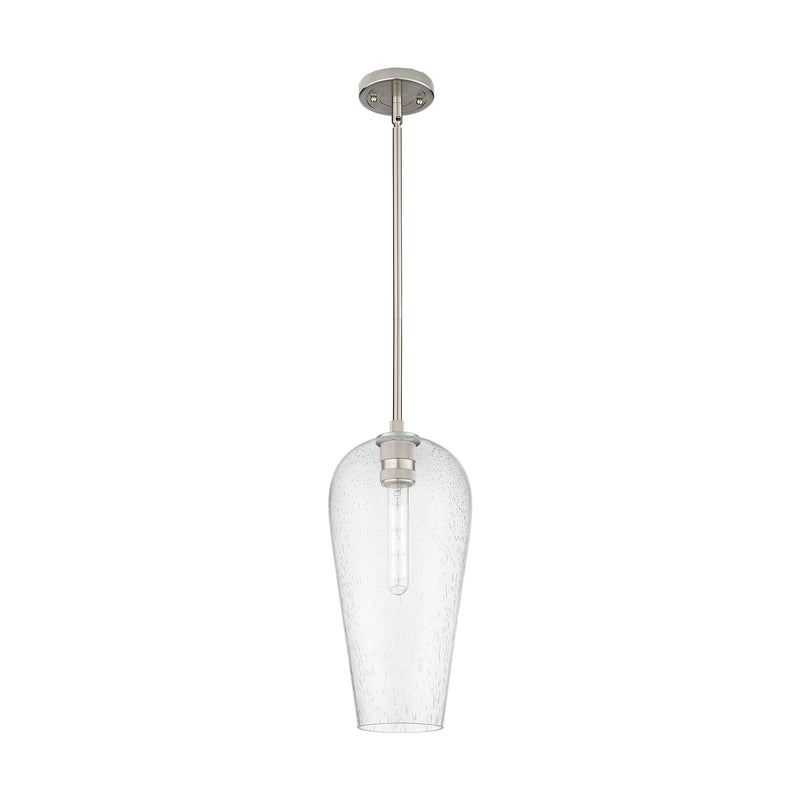 Innovations Chelsea 8in 1-Light Pendant | Industrial Satin Nickel and Seedy Glass | Kitchen Island & Dining Room | Model 434-1S-SN-G456-8SDY