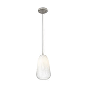Innovations Brookhaven Almond 6in 1-Light Pendant | Industrial Satin Nickel and Opal Glass | Kitchen Island & Dining Room | Model 434-1S-SN-G480-6OP