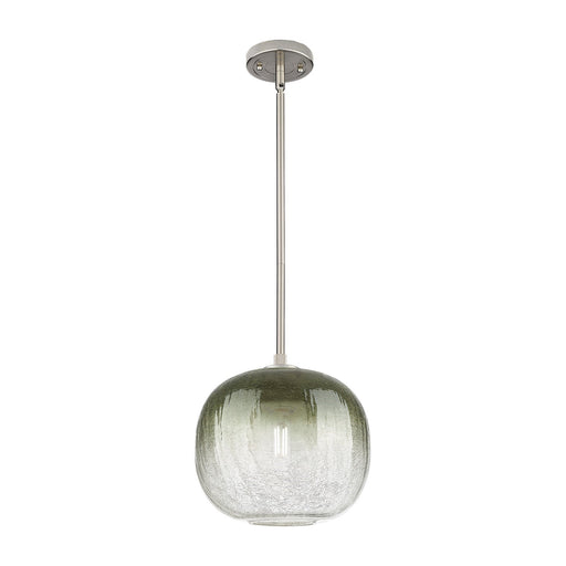 Innovations Brookhaven Sphere 10.5in 1-Light Pendant | Industrial Satin Nickel and Slate Glass | Kitchen Island & Dining | Model 434-1S-SN-G481-10SL