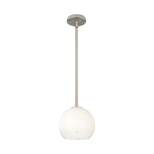 Innovations Brookhaven Globe 7.8in 1-Light Pendant | Industrial Satin Nickel and Opal Glass | Kitchen Island & Dining Room | Model 434-1S-SN-G483-8OP