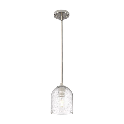 Innovations Bella 6in 1-Light Pendant | Industrial Satin Nickel and Seedy Glass | Kitchen Island & Dining Room | Model 434-1S-SN-G558-6SDY