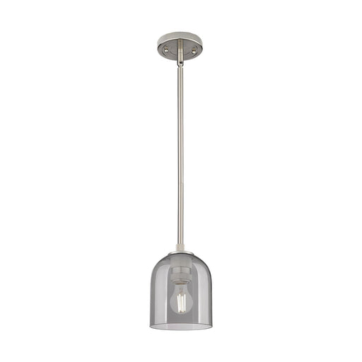 Innovations Bella 6in 1-Light Pendant | Industrial Satin Nickel and Light Smoke Glass | Kitchen Island & Dining Room | Model 434-1S-SN-G558-6SM