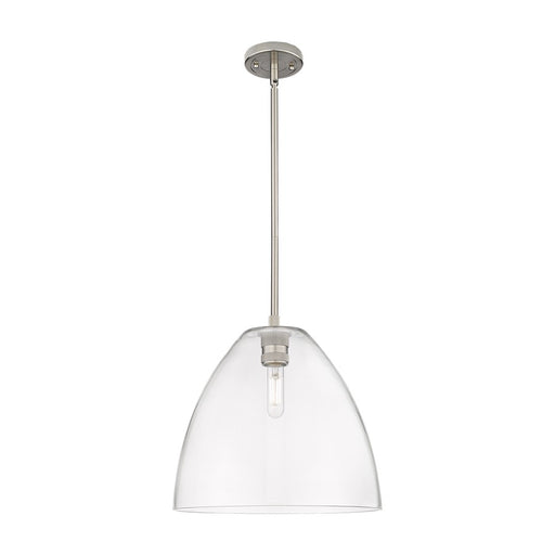Innovations Crown Point 1Lt 12" Bristol Stem Pendant, SN/CL - 434-1S-SN-GBD-122