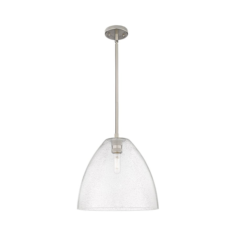 Innovations Crown Point 1Lt 12" Bristol Stem Pendant, SN/SD - 434-1S-SN-GBD-124