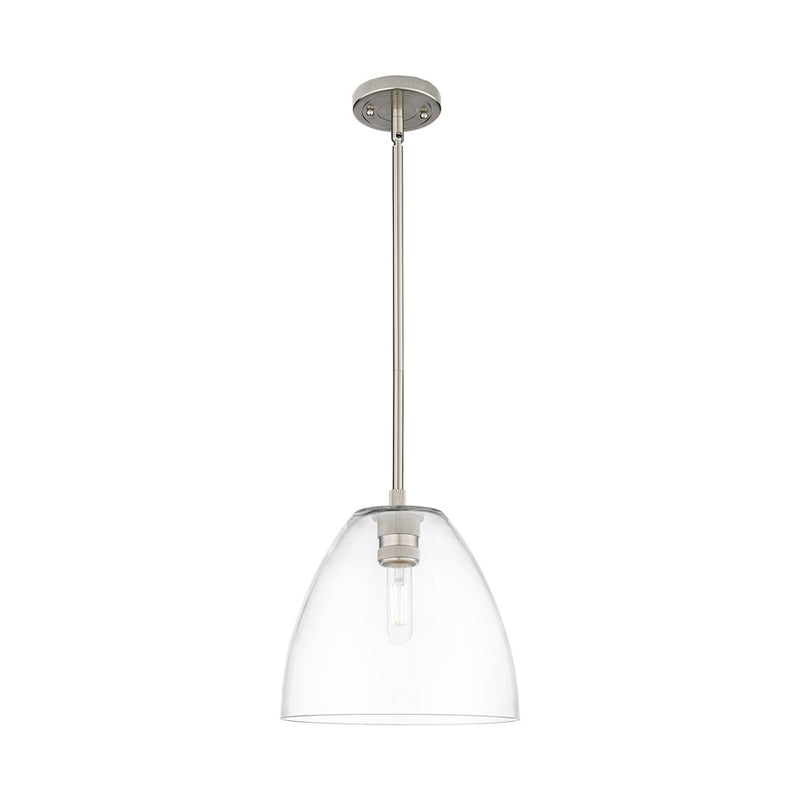 Innovations Crown Point 1Lt 9" Bristol Stem Pendant, SN/Clear - 434-1S-SN-GBD-92