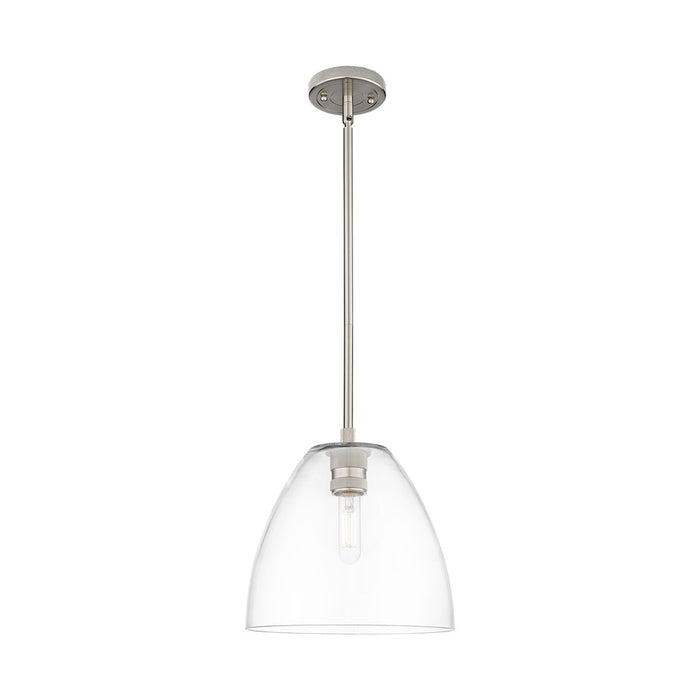 Innovations Crown Point 1Lt 9" Bristol Stem Pendant, SN/Clear - 434-1S-SN-GBD-92