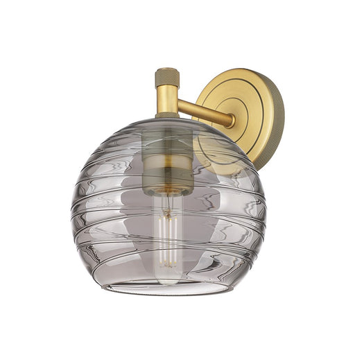 Innovations Crown Point 1Lt 6" Sconce, Brushed Brass/Smoke - 434-1W-BB-G1213-6SM