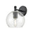 Innovations Crown Point 1Lt 6" Athens Sconce, Black/Clear - 434-1W-BK-G122-6