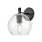 Innovations Crown Point 1Lt 6" Athens Sconce, Black/Clear