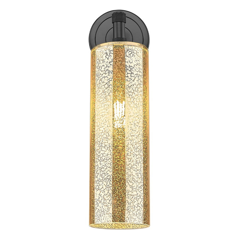 Innovations Crown Point 1Lt 12" Wall Sconce, Black/Mercury
