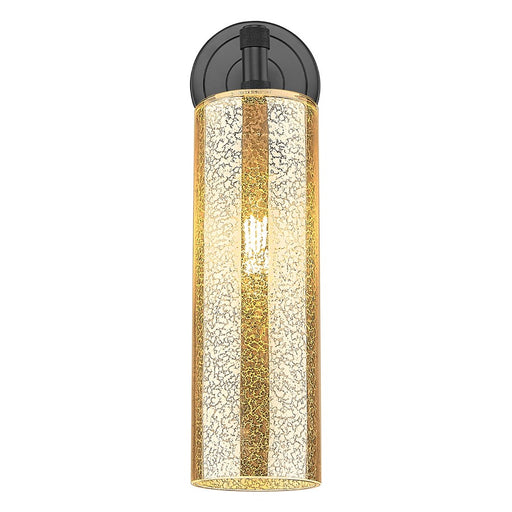 Innovations Crown Point 1Lt 12" Wall Sconce, Black/Mercury