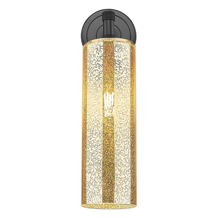 Innovations Crown Point 1Lt 12" Wall Sconce, Black/Mercury