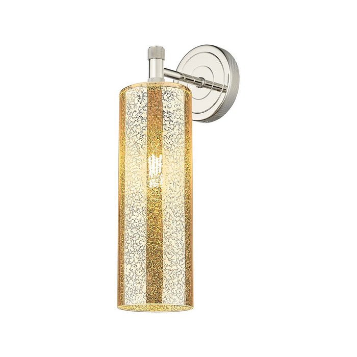 Innovations Crown Point 1Lt 12" Sconce, PN/Mercury - 434-1W-PN-G434-12ME