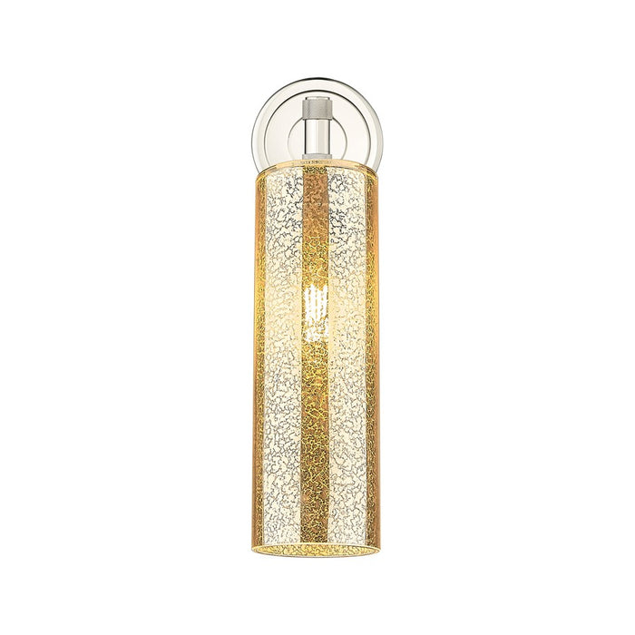 Innovations Crown Point 1Lt 12" Sconce, Polished Nickel/Mercury