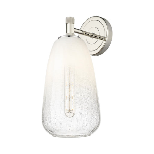 Innovations Brookhaven Almond 6in 1-Light Wall Sconce | Industrial Polished Nickel and Opal Glass | Bedroom & Hallway | Model 434-1W-PN-G480-6OP