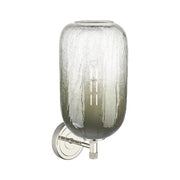 Innovations Brookhaven Cloche 7in 1-Light Wall Sconce | Industrial Polished Nickel Steel and Slate Glass | Bathroom & Hallway | Model 434-1W-PN-G482-7SL