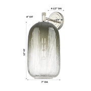 Innovations Brookhaven Cloche 7in 1-Light Wall Sconce | Industrial Polished Nickel Steel and Slate Glass | Bathroom & Hallway | Model 434-1W-PN-G482-7SL