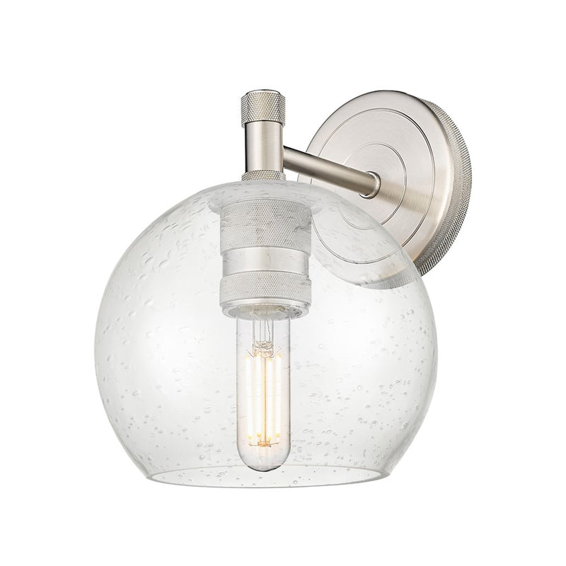 Innovations Crown Point 1Lt 6" Athens Sconce, SN/Seed - 434-1W-SN-G124-6
