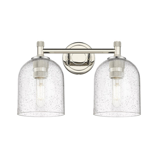 Innovations Bella 14in 2-Light Bath Vanity Light | Industrial Polished Nickel and Seedy Glass | Bathroom Vanity | Model 434-2W-PN-G558-6SDY