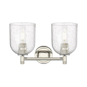 Innovations Bella 14in 2-Light Bath Vanity Light | Industrial Polished Nickel and Seedy Glass | Bathroom Vanity | Model 434-2W-PN-G558-6SDY