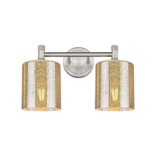 Innovations Cobbleskill 13in 2-Light Bath Vanity | Industrial Satin Nickel and Mercury Glass | Bathroom & Powder Room | Model 434-2W-SN-G116
