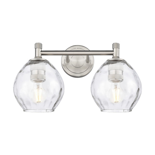 Innovations Waverly 14in 2-Light Bath Vanity | Industrial Satin Nickel and Clear Glass | Bathroom & Powder Room | Model 434-2W-SN-G362