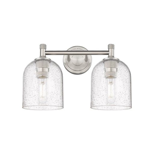 Innovations Bella 13.5in 2-Light Bath Vanity | Industrial Satin Nickel and Seedy Glass | Bathroom & Powder Room | Model 434-2W-SN-G558-6SDY