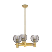 Innovations Crown Point 3Lt 20" Stem Pendant, BB/Smoke - 434-3CR-BB-G1213-6SM