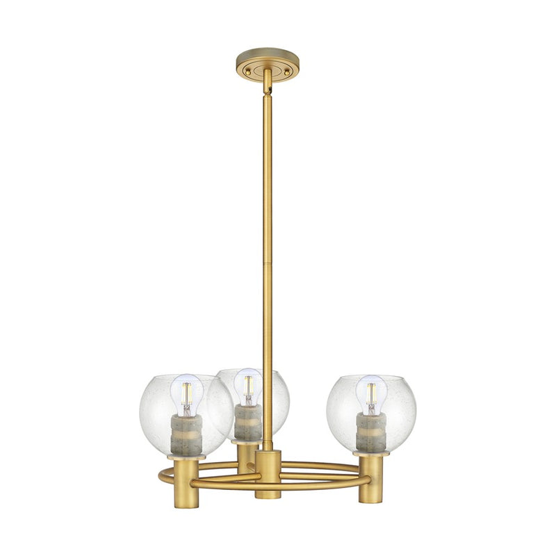 Innovations Crown Point 3Lt 20" Athens Stem Pendant, BB/Seed - 434-3CR-BB-G124-6