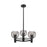 Innovations Crown Point 3Lt 20" Stem Pendant, Black/Smoke - 434-3CR-BK-G1213-6SM