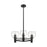 Innovations CP 3Lt 20" Athens Stem Pendant, BK/CL - 434-3CR-BK-G122-6