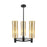 Innovations CP 3Lt Stem Pendant, 12" Shade, BK/MC - 434-3CR-BK-G434-12ME