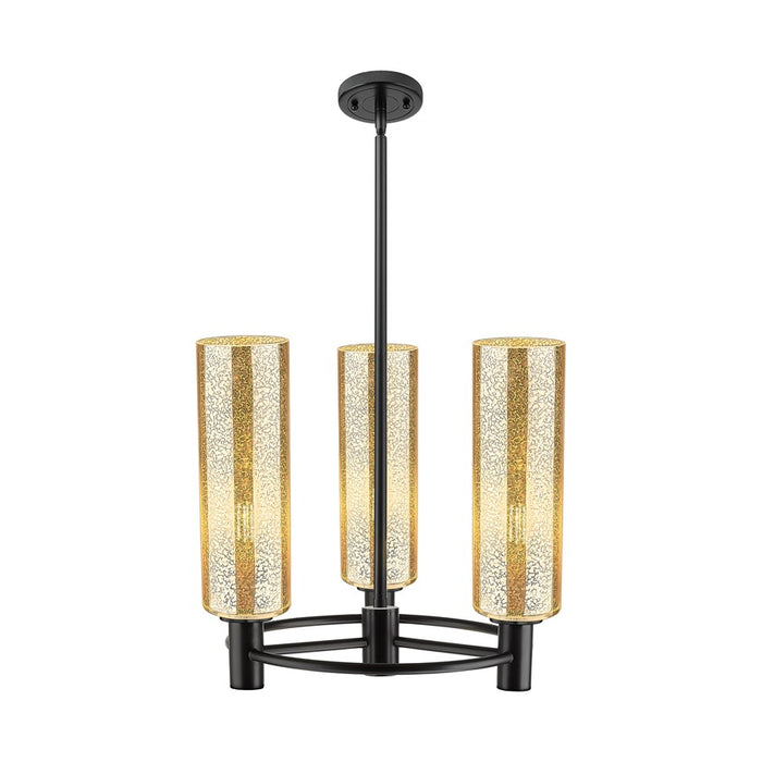 Innovations CP 3Lt Stem Pendant, 12" Shade, BK/MC - 434-3CR-BK-G434-12ME