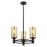 Innovations Crown Point 3Lt 7" Stem Pendant, Black/Mercury - 434-3CR-BK-G434-7ME