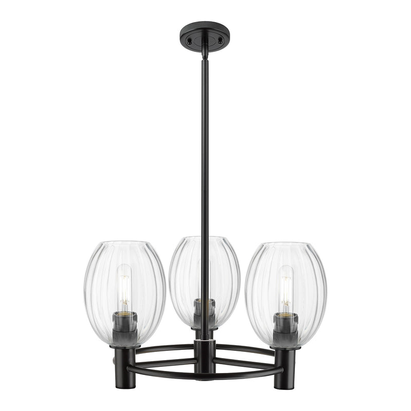 Innovations Preston Bulb 20in 3-Light Pendant | Industrial Matte Black and Clear Glass | Kitchen Island & Dining Room | Model 434-3CR-BK-G459-6CL